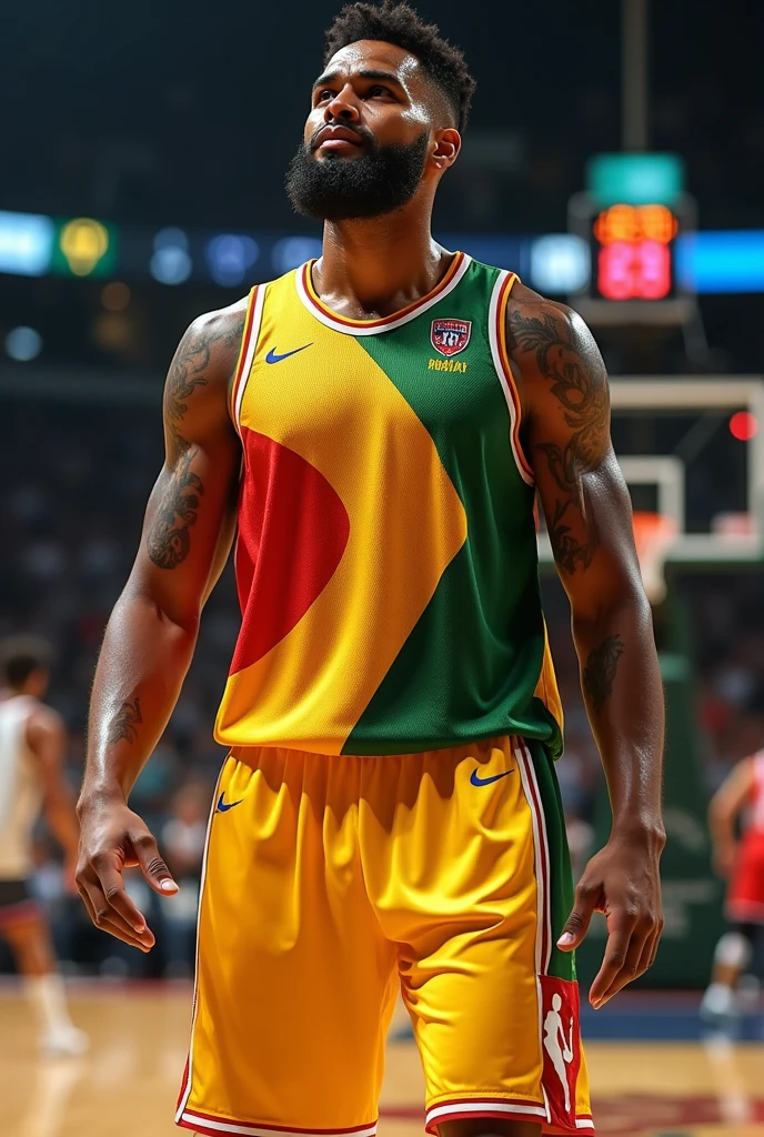 I want to create a basketball uniform with the colors of Bolivia