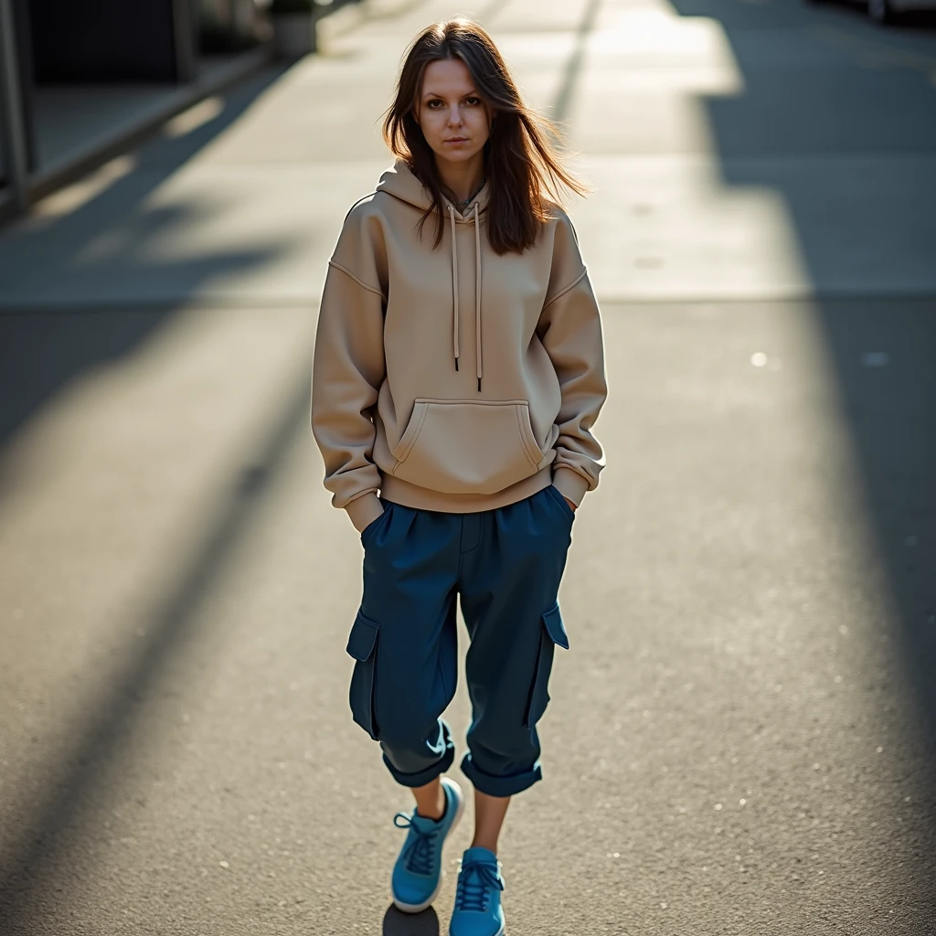 arafed woman wearing short skirt and blue shirt standing on a skateboard, a painting by Juan O'Gorman , winner of the regate contest , renaissance , amputated of a leg, wearing knee and elbow pads, wearing kneesocks, prosthetic leg , knees, knee, prosthesis , knees upturned, leg and hip shot, knees weak