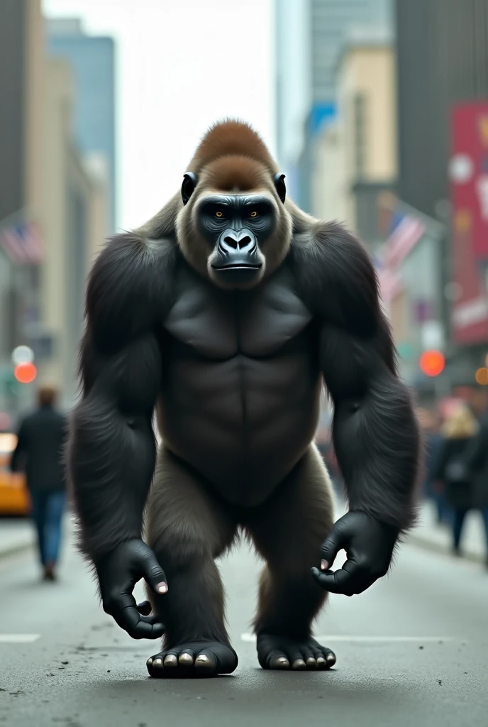King Kong with sunglasses blowing smoke
