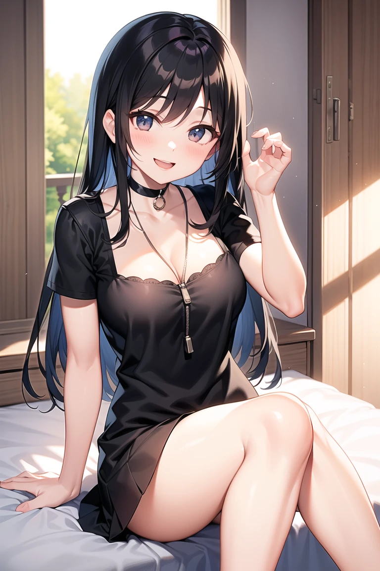 us ,masterpiece,1 girl,Alone , black lace dress,