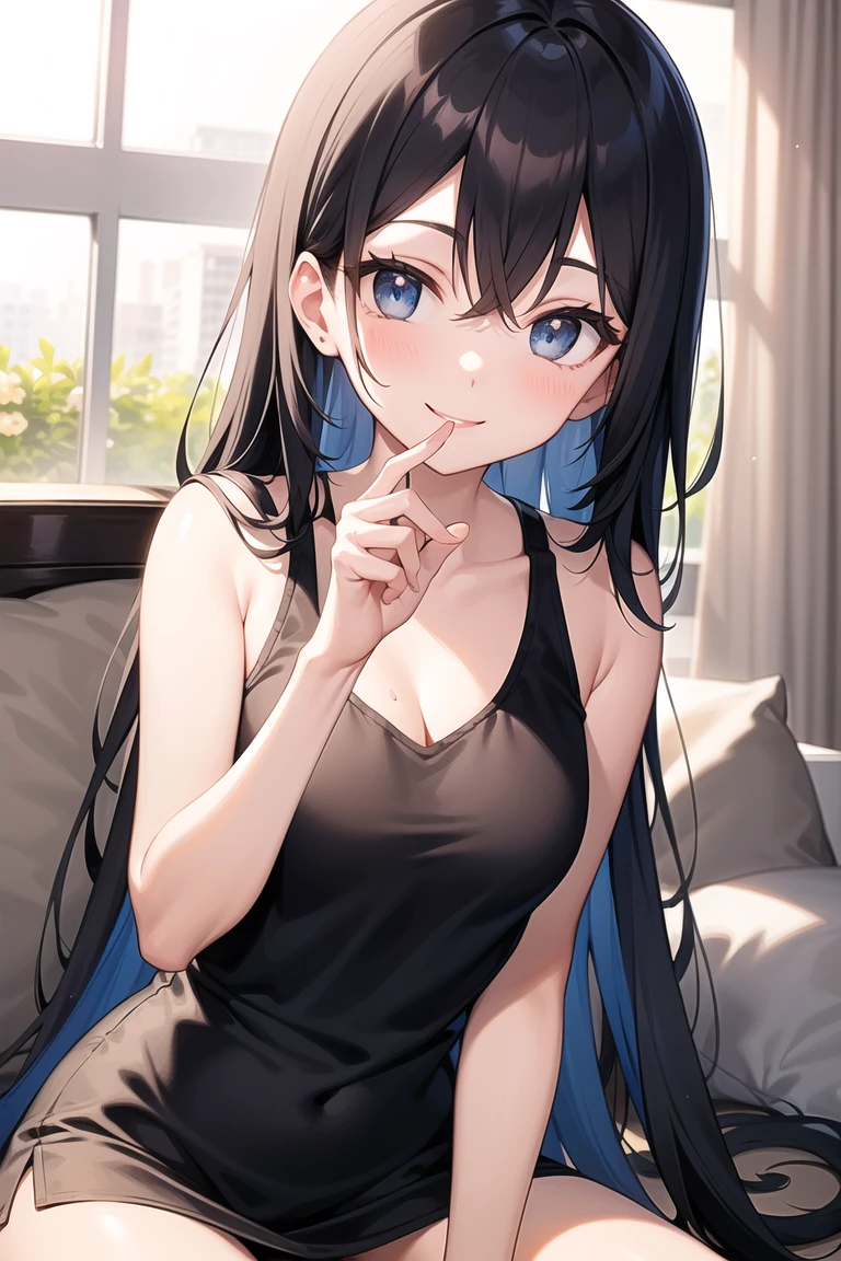 Side angle,(avert your eyes:1.5),Realistic,(Pale skin: 1.2), RAW Photos,Realistic,Portrait Photography,Shiny skin,Japanese Idols,Shiny Hair,(A 25-year-old woman with medium-length straight hair and bangs) and (Black Hair) and (Purple eyes),smile,Background is an office room,by 2 person,All naked,naked,Dick,penis,semen,Creampie,Pussy,Male organ,Sex,Sweat,Sweaty,Female organ,Lower Body