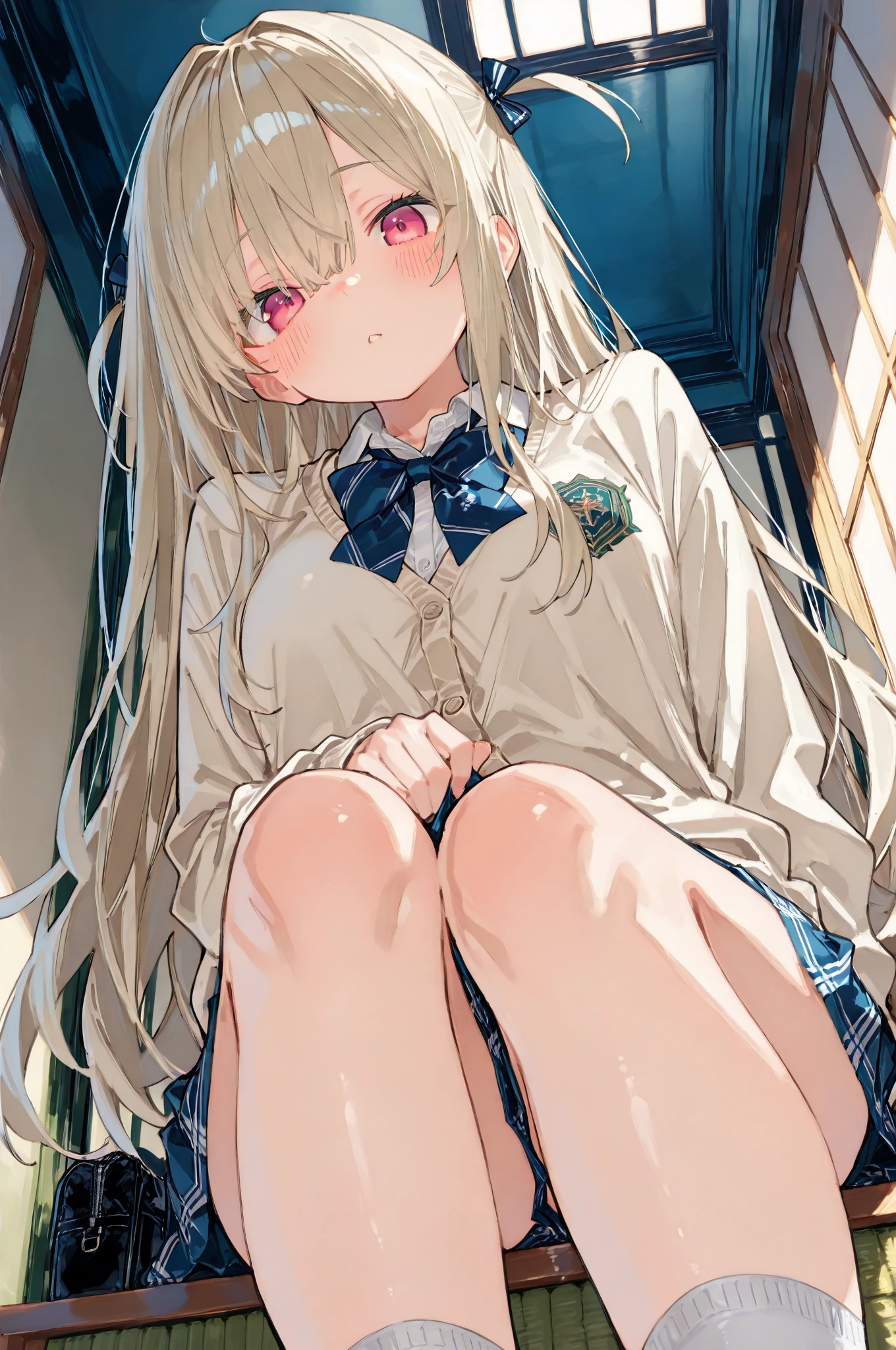 Mahiru shiina, very cute and beautiful girl,(Very detailed美しい顔), (((Close-up shot of face、Open your mouth very wide、Sweating all over、White liquid))),blush, long blond hair,Seraphim,((long hair, blond hair, Gal、Small breasts)),((Track & field athletes' uniforms, off shoulder, pull down panties)),((Reaching for the camera、Spread your legs、High angle、Dynamic Angle)), ((Small storage room in gymnasium、Dim lighting、vapor、Sigh、The expression of the limit)), (Highest quality,masterpiece:1.0),Absurd,High resolution,Super detailed,Very detailed,32k,8K resolution, Intricate details,Movie Scenes,Detailed Background,alone,Dynamic Angle,