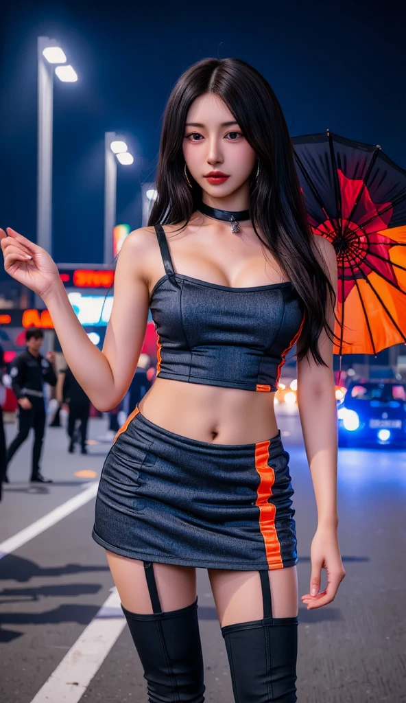 GameShow event girls, (((Song Joo A))) mini skirt with visible crotch, Full of (Game machine),(pleasure in heaven, life and eternity). (Full body shot:1.2),intricate,ultra detailed,expression art,grand scale,epic,zoomed out,wide angle. (ExtremelyDetailed Beautiful face). NEGATIVE_HAND