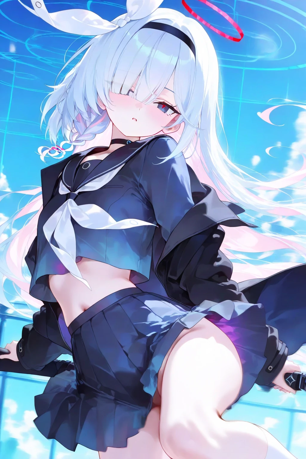 夜にベンチに座っている長い白い髪のAnime Girls, , 魅惑的なAnime Girls, 長い髪のAnime Girls, Anime Moe Art Style, Anime Girlsがしゃがんでいる, Perfect white hair girl, しゃがんでいる美しいAnime Girls, artstation pixivでトレンド, 青緑色の髪のAnime Girls, Lori, Anime Girls