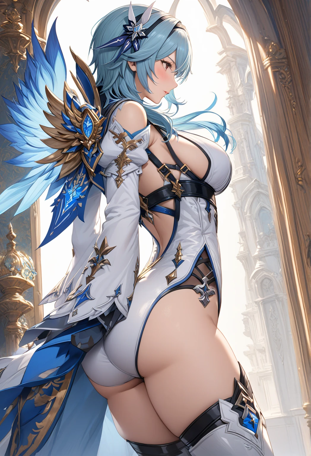 blue backdrop