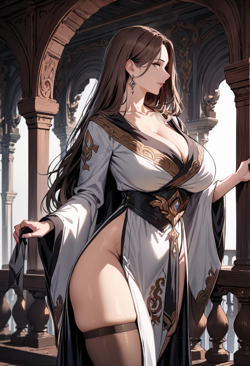 (Cinematic scene,Fantasy Art,Highest image quality,hyperrealistic portrait,(8K),Ultra-realistic,Best Quality,High quality,High Definition,high quality texture,high detailing,Beautiful detailed,fine detailed,extremely details CG,Detailed texture,realistic representation of face,masutepiece,presence,Dynamic,Bold),1gir,Ultra detailed skin,Curve,Petite,Beautiful breasts,Large breasts,pale skin,pointed breast,Erect nipples,(Thin hair),(Soft hair),(ultra straight hair),Swept long bangs,very light coppery amber hair,Hair over one eye
