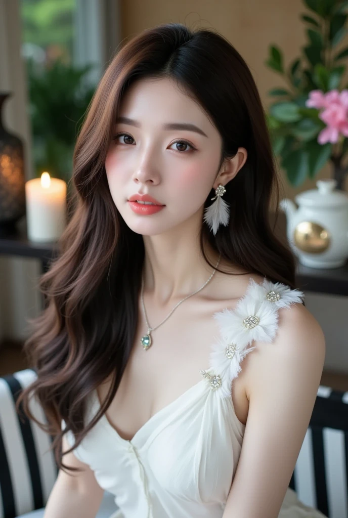 there is a woman that is sitting in a flower garden, beautiful young korean woman, gorgeous young korean woman, beautiful south korean woman, heonhwa choe, jaeyeon nam, hot with shining sun, lovely woman, cute korean actress, jinyoung shin, hwang se - on, lee ji - eun, lee ji-eun, bae suzy, park ji-min