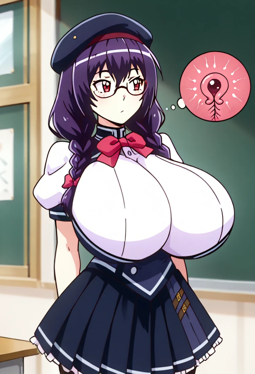 (Huge breasts、Cleavage:1.9),Kitasan Black(Horse Girl),Huge breasts,smile、(school uniform)、classroom、machine、A large number of people、(Putting on a collar:1.5)、Earrings、Earrings、bracelet,(masterpiece, Highest quality, Highest quality, Official Art, beautifully、aesthetic:1.2), (Super detailed)、(Nipples:1.5),navel piercing,Shaved,Open your mouth,(Steam is coming out of the body:1.5)、Cleavageがある,(Cowboy Shot)、(Beautiful Face:1.5)、(Shirt lift:1.5)、flipping clothes,Upper Body、Exhibitionism,Short skirt、Skirt flipped up、White lace pants、garter belt,Highest quality、Animal ears、Breast milk is coming out、White micro panties、((Exposing the breasts))、(nsfw:1.5)、bright、 exposed、A large number of people、crowd、Wearing glasses、Everyone Exposed、Sticking out tongue