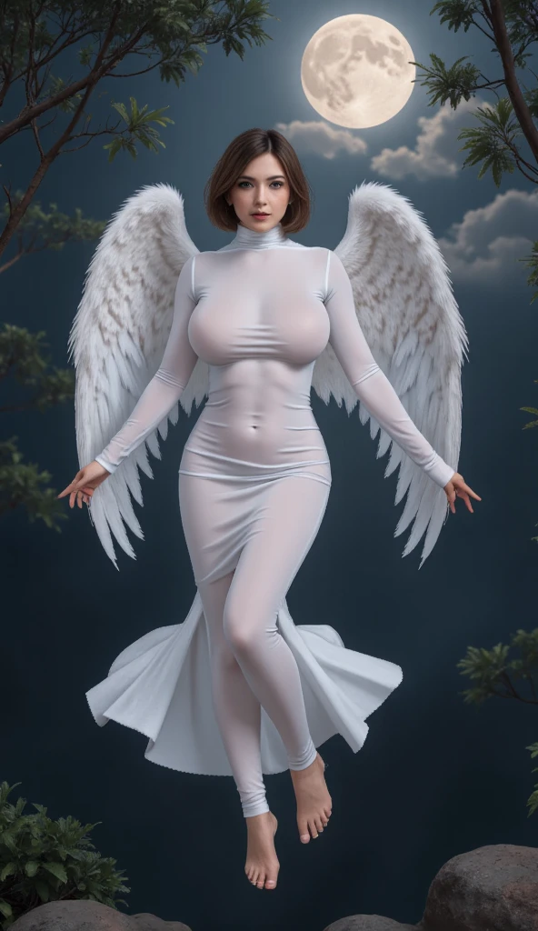 (Silhouette:1.5), (Realistic picture, highest resolution, 16k), ((She has 12 wings on her back:1.5), (6 white wings:1.5) and (6 black wings:1.5)), ((She has 12 wings on her back.:1.5), (12 white wings:1.5) and (12 black wings:1.5)), (many wings, wings separated, 12 wings on her shoulders:1.4, เทพเจ้าที่มีปีกกว้างandมีพลังมหาศาลอยู่บนไหล่ของเขา, Add dynamic wings), (12 wings on the shoulders:1.6), (Beautiful girl with two meter long hair, striking long hair, Beauty that comes from long hair, long black hair), (Smooth white skin, Smooth white skin, Smooth white skin), (Lips are very red.,), ((stand, that is finished)), (Huge breasts, Massive breast, The breasts are soft and fluffy., Plump breasts, A gigantic rift, Huge breast), (thin body, flat stomach, small waist, hips raised, small thighs, Long legs), (dynamic post), (Female height 172 centimeters), (perfect proportions, Anatomically correct, proportional anatomy), (full body, เหมือนfull body, See the whole body., Visible in every part of the body), (Porn, naked, exposed body, not wearing clothes, naked, naked, not wearing underwear, Hot striptease, see pussy, see tits, Look at that pussy., see breasts, Breasts that are too large, Shave pubic hair), (standเขย่งเท้า, Float in the air), (powerful wings, Mighty 12 wings:1.6, gigantic wings), (scene, ความdark, ในที่dark, deep shadow, dynamic light, Take realistic photos, background, dark, at night), The magic circle is behind., จักรวาลที่darkมิด, Wings that shine on their own, ((12 wings on the shoulders)), Twelve wings on the back, full body, See head to toe, She's boasting., naked body, bare, not wearing clothes, see tits and pussy, perfect body, flawless, angel highest level, Angel MAX level, Angel with twelve wings, The twelve wings are clear.