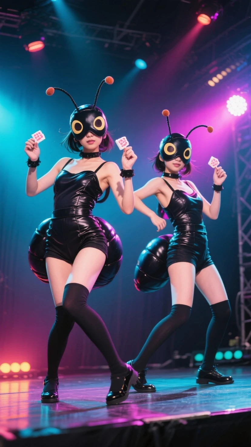 Frog-covered female idol(Cute Ninja Costumes)、Reluctant、full body Esbian、rain is falling、lotuses