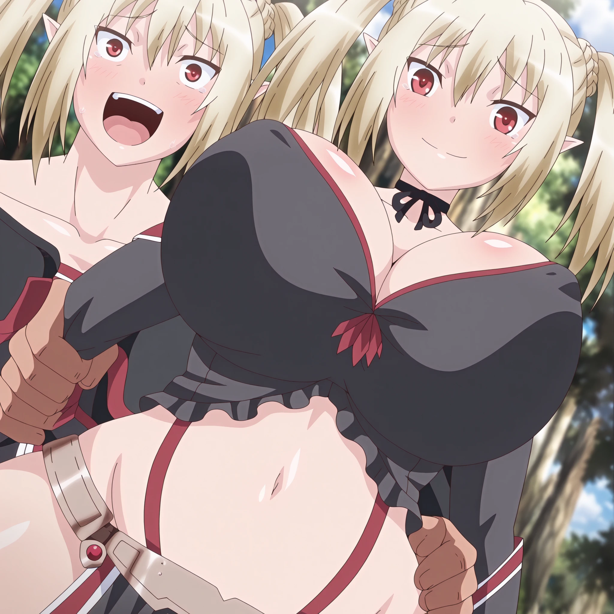 open your mouth wide,View your viewers,((lingerie, skinny jeans)),long knee high boots,((tsunade)), ((tsunade milf physique)),(Forehead mark ), ((high twintails)),blondes, eye, smile, from the front,Huge breasts,Thick thighs,((Sharp details High resolution body parts Perfect body parts )),Blushing,(Sad expression),(In underwear),((shaped legs))Beautiful white skin with a pinkish tint,4K,8k,16K, Look at this,Textured skin, camel toe,Embarrassed face,, areola,be defeated,Subjective,Take off your clothes, My body is all wet,Nipples,Collar: pubic hair,open your mouth wide, too small underwear, lift the chest, My crotch is soaked,tears, My crotch is wet, Pussy hair is wavy, Crying,Chest is drenched and wet,Sobbing, It's hitting the crotch, A stick is hitting my crotch,Crying loudly, The collar is connected with a chain, put your hand on your crotch, sweaty,I can stare at my crotch,Show your tongue, female,My crotch is wet,Crotch hair,rabbit ear,long tongue, drool,Drooling, drip water from the mouth, give a lot of tongue,Pussy, press your chest together, Look up and open your mouth wide,Lick, ruffle underwear,saliva, large amount of saliva, Covered with saliva, beef curtains, A lot of saliva is dripping, heavy breathing, protruding pubic hair, string pulling, lick the stick, heavy breathing, Water gushes out of the pussy, My body is shiny,areola, stick in front of crotch, The inside of my mouth is soaked with saliva,Half Eye（Filmography）, micro pants, There's a lot of juice in my crotch, stick out one's tongue, too big boobs, Water comes out from the crotch,big peach butt, stick out your butt,spread legs, view from behind, stick between breasts, Please hold that stick between your chest, There's a thick stick in front of my chest, hand between breasts