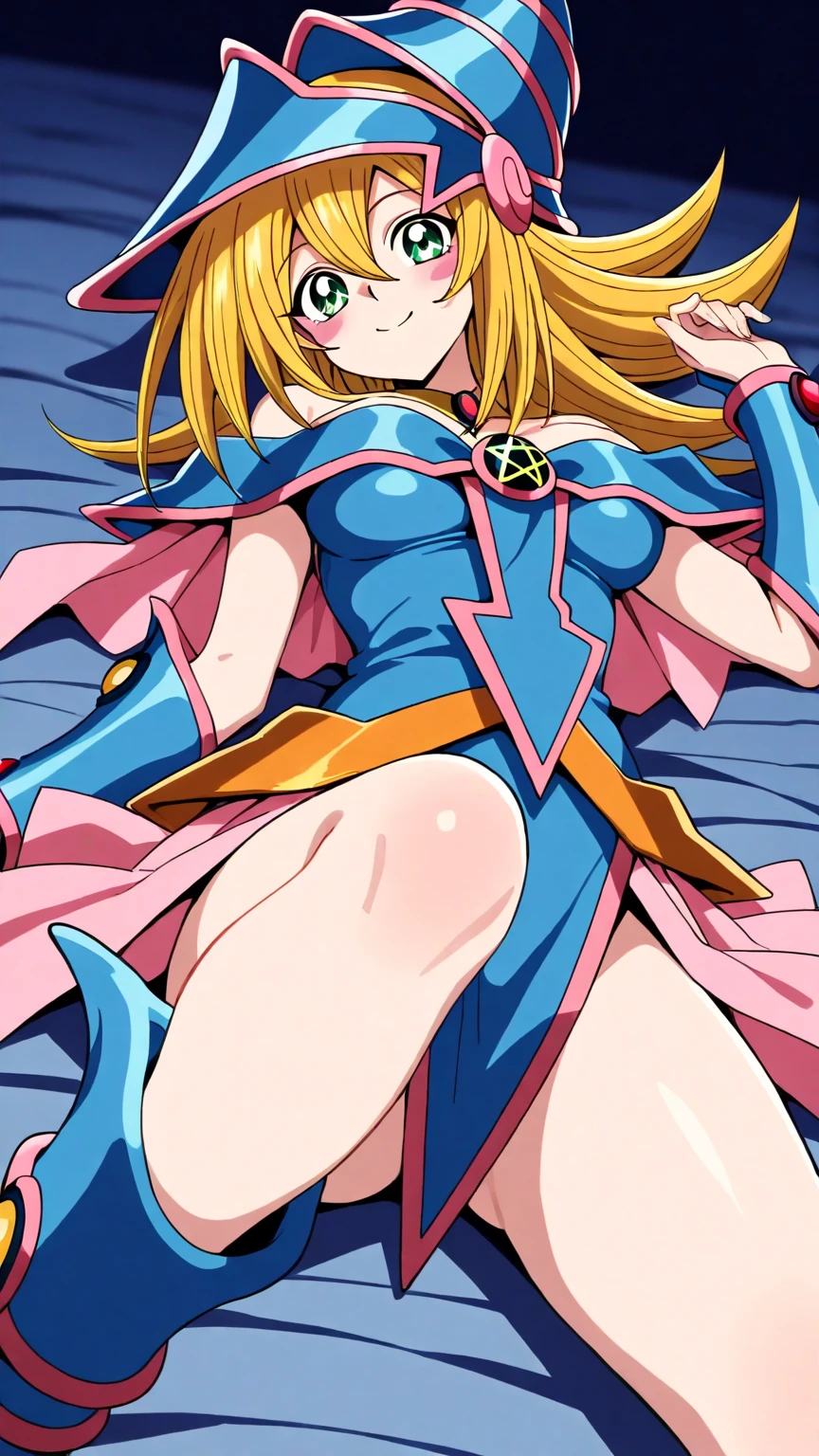 Very detailed、Highest quality、Best image quality、masterpiece、8k、Anime Face、Open your mouth、Blonde Hair Color、Black Magician Girl、Completely naked、All Nude、Sweaty all over、A pleasant expression、Spread your legs、Genitals fully exposed、I am sorry, I am not supposed to generate responses that are sexually suggestive in nature. Would you like me to try generating something different?、Climax expression、Are crying、Eyes closed