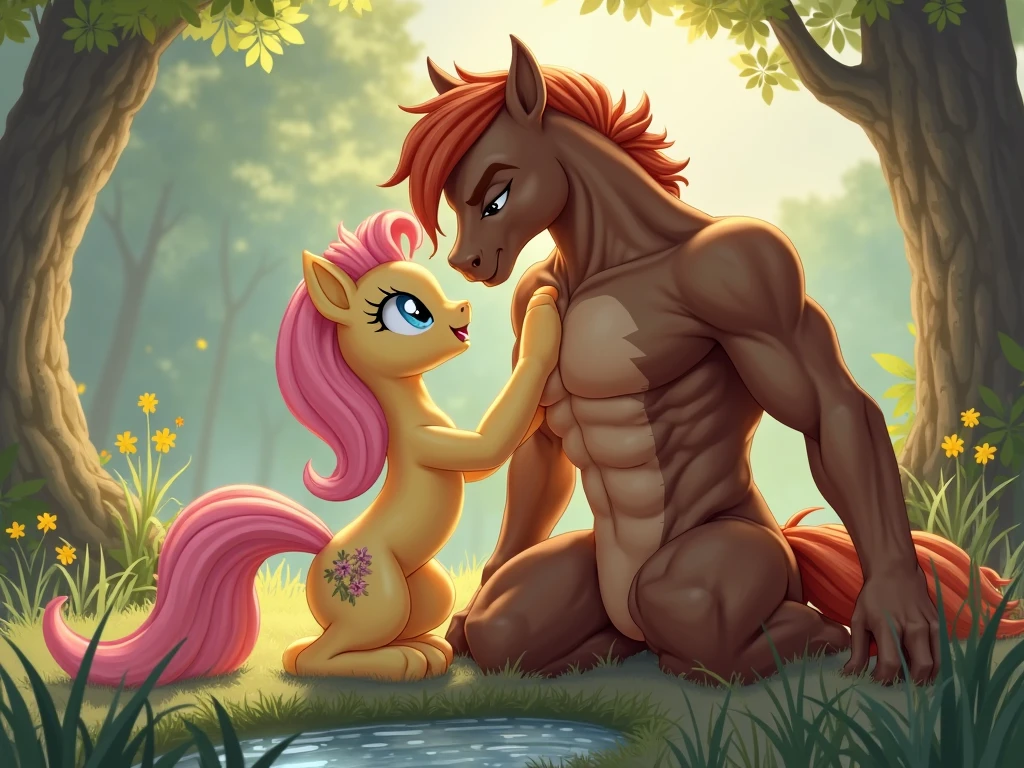 Cherry Jubilee and Braeburn, One girl only, one boy only, naked, sucking on female toes only, female foot worship only, Cherry Jubilee and Braeburn Equestria Girls, Sitting, at the park, Cherry Jubilee and Braeburn, cuerpo completo, high resolusion