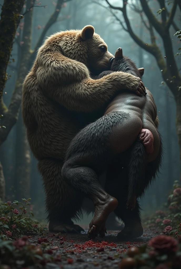 author: (fossa666:1.5), (taran fiddler:1.2), (patto:1.5), masterpiece, detailed Bonifasko lighting, [crepuscular ray], best details, real life, depth of field, detailed background, nude, females, two characters, couple, duo, (anthro), (anthro otter:1.4), mustelid, 🦦, monster, sexy girl woman, femme, genitals, hairy pussy, exposed vagina, cock, penis, balls, with bushy pubic hair and armpit hair, covered in fur, (breasts:1.2), clear details, (monster girl:1.2), powerful, pleasure, orgasm, genital close up, piv, penis in vagina, penetration, tongues, separate noses 