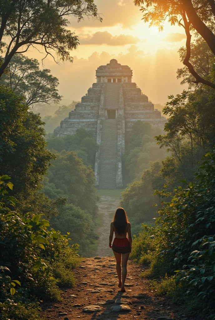 Salma Hayek nude boobs in Mayan pyramid