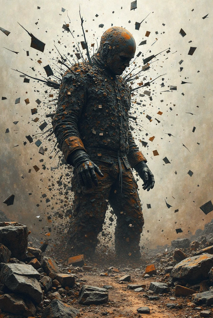 (best quality) , (masterpiece) , epic cinematic organic photorealistic microscopic shot, (quirky humour:1.3) , television static, noise, poster, full body shot, fractal, disintegration, art by Elba Damast, Figurative Art, Ascii Art, halftone texture, Ghostly Exceptional "Wake me up when September ends.", Destructive Art, art by Peter Mohrbacher, RAW photo, ((award winning graphic design))