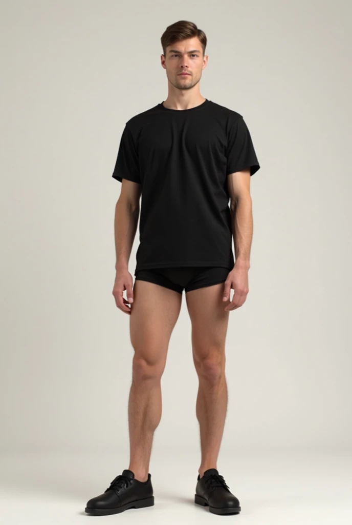 Henry Calvin completely naked with his penis erect and completely visible
