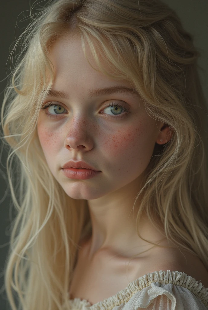 Young realistic girl blond