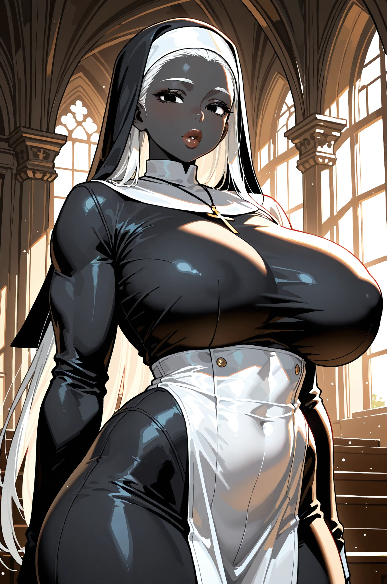(melhor qualidade,4k,8k,alta resolução,masutepiece:1.2), (girl negra, pele de ebano, BBW, 30 anos), cintura fina, (bunda enorme, Sagging Tits: 1,9), cabelo afro, Footfall , ( white leather superheroine costume), sexy, sensual, hot, sorridente, (Sagging Tits: 1,9), decotes, bunda enormes. ((mesmo personagem, headpe, lado, costas)), (perfect hands)