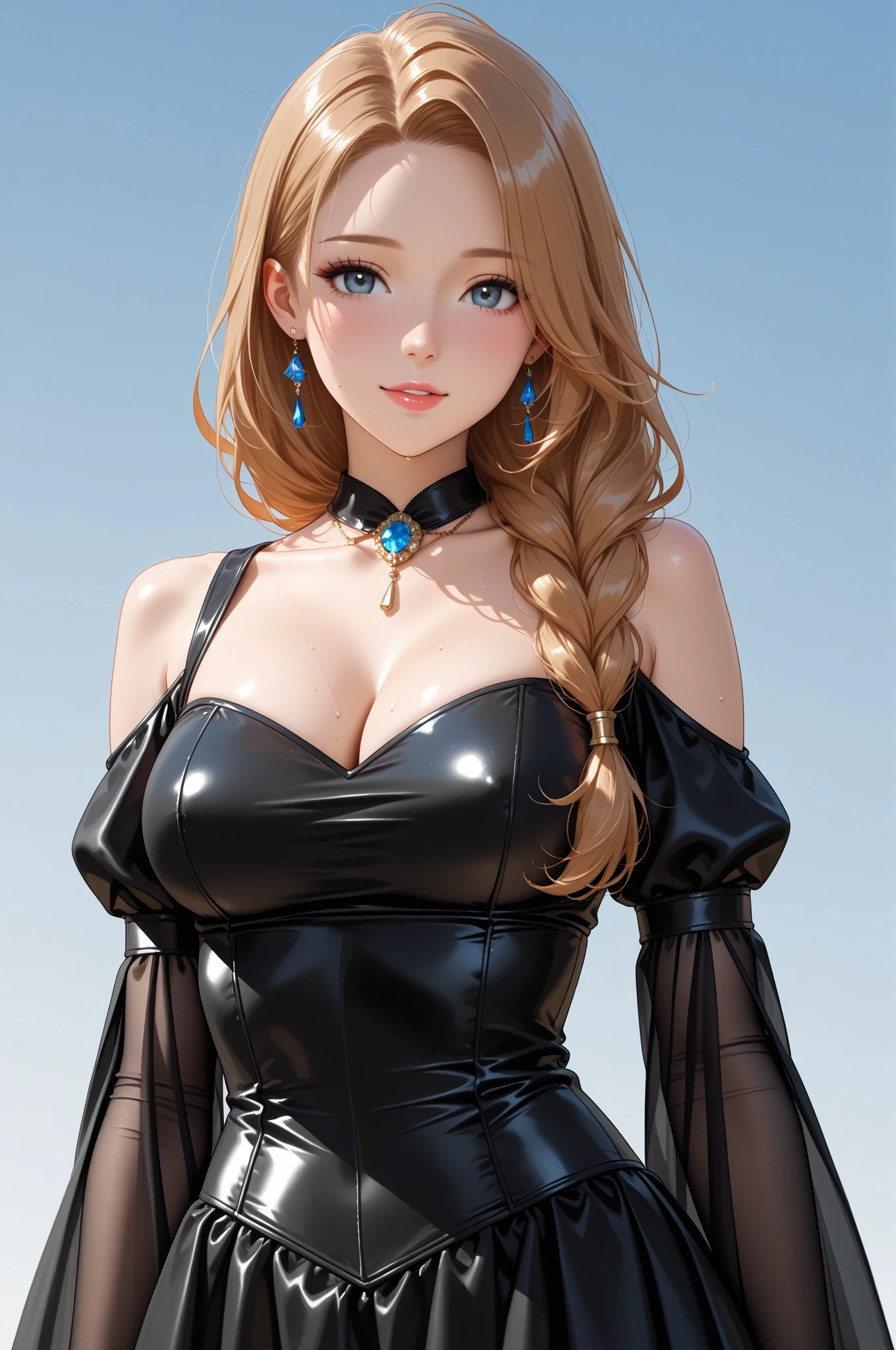 ((high detailed, best quality, 4k, masterpiece, hd:1.3)), ((best quality)), (((HD))), (((8k))), (ultraDH), (ultra HD), Princess Daisy, blue eyes, BREAK blue eyes, seductive, attractive, smooth anime cg art, 36C breasts, long legs, vivid colors, detailed digital art, slim body, perfect skin, dark blonde hair, long hair, blonde hair, blonde hair, BREAK crown, cleavage, 36C cleavage, looking at viewer, BREAK looking at viewer, extremely detailed face, red santa suit, red santa claus suit, santa claus suit, earrings, gem, dark black makeup lips, dark gothic eyeshadows, dark eyeshadows, black eyeshadows, black sexy lips, black lips, (dark:1.2), dark lips, very dark lips, (perfect hands, perfect anatomy), black makeup, black medium lips, black thick lips, detailed fingers, five fingers per hand, 5 fingers, (1 girl), detailed lips, detailed black lips, black painted lips, gothic painted lips, BREAK night, night sky, (breast focus), (arms outstreched:1.2), (from above:1.1), (breasts out:1.3), (off shoulder:1.1), (white horns), (((lingerie))), inside a lava castle, she inside a sea of lava, she bathing in lava,