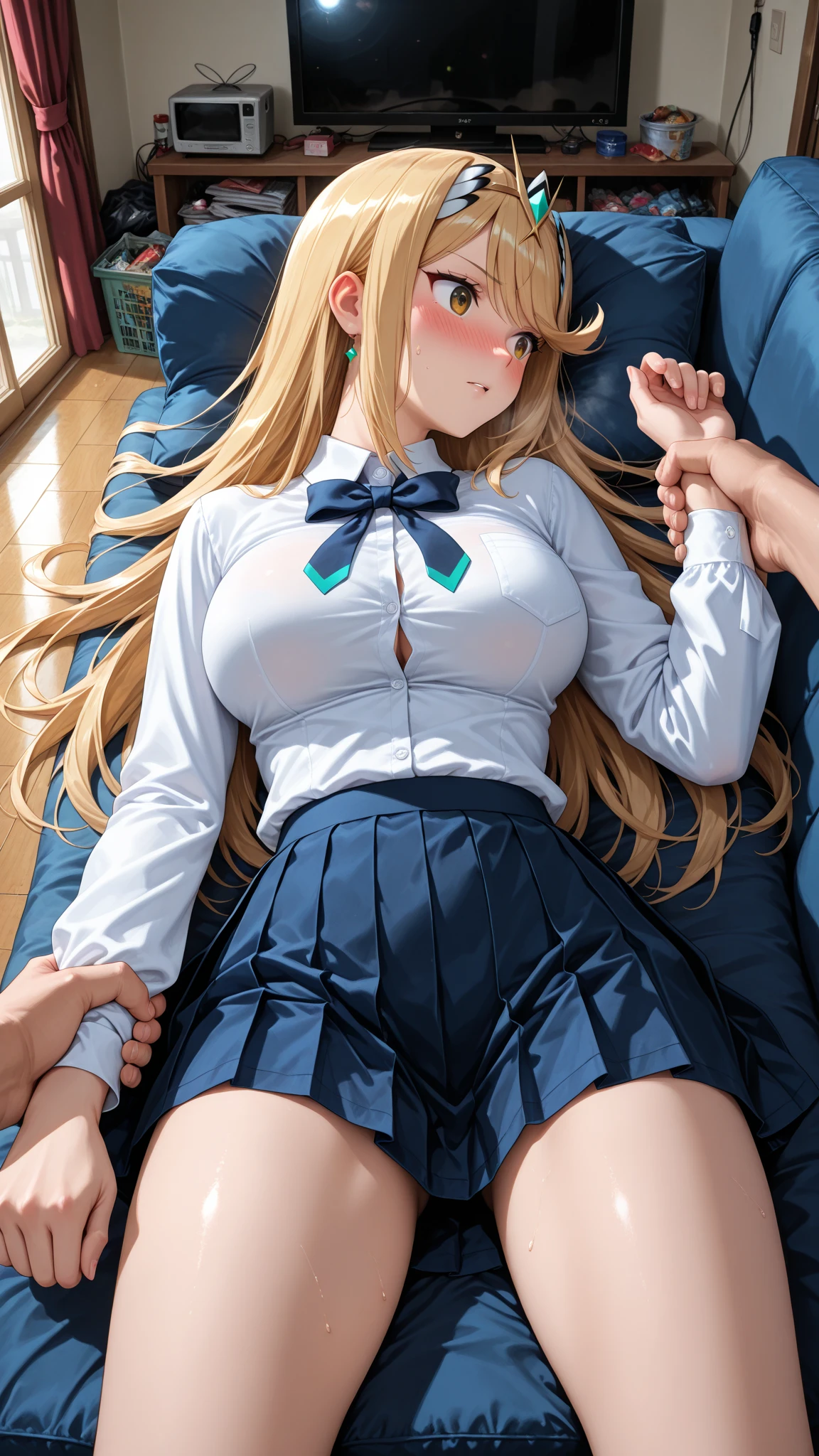 (masterpiece),(best quality),(8K:1.5),Erotic images, anime, high school girls, bed, showing tits, erect nipples, sex, having sex, one woman, one man, normal position sex, feeling pleasure, pussy, penis, penis in pussy, flooded with love juice,pubic hair,Squirting, 