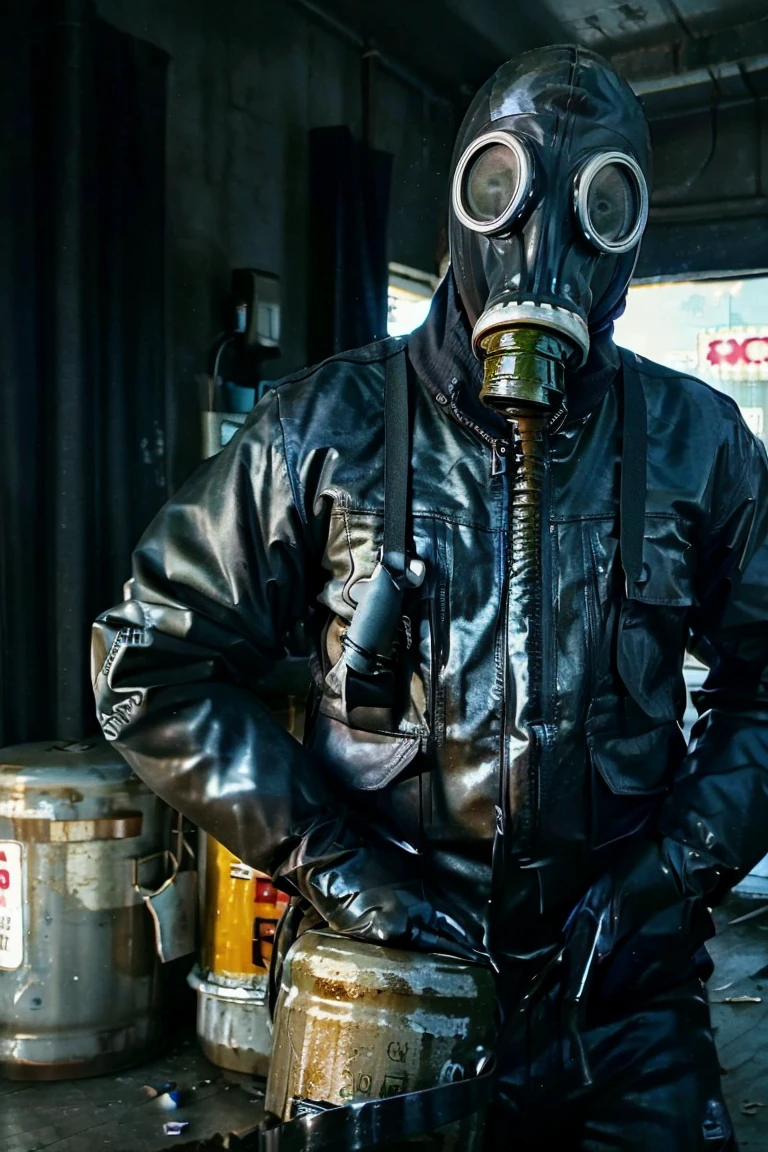 Solo, furry, tan furred vampire bat with green eyes and short blonde hair that covers over the right eye, latex, rubber, tan fur, black latex suit, (straitjacket), (in extreme pain), padded room, looking at viewer, sweating, (detailed eyes, white sclera, ultra detailed eyes), extreme close up, gas mask, octopus attacking the face, (strapped to gurney, laying on medical gurney)