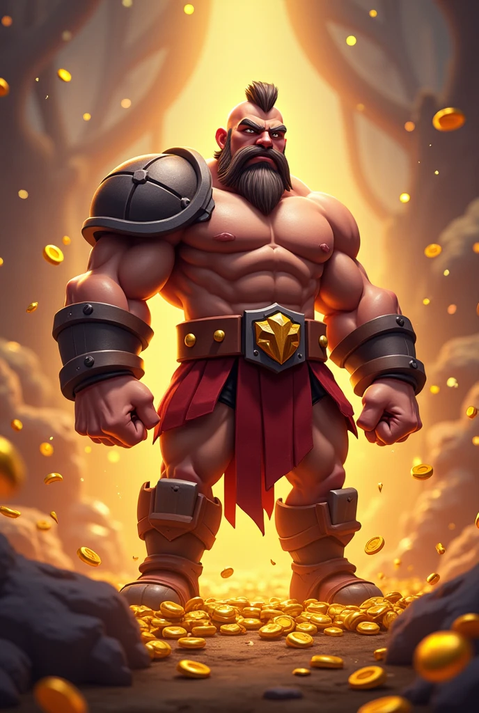Ares god of war as a roblox character (add text saying “God of RNG” in the background)