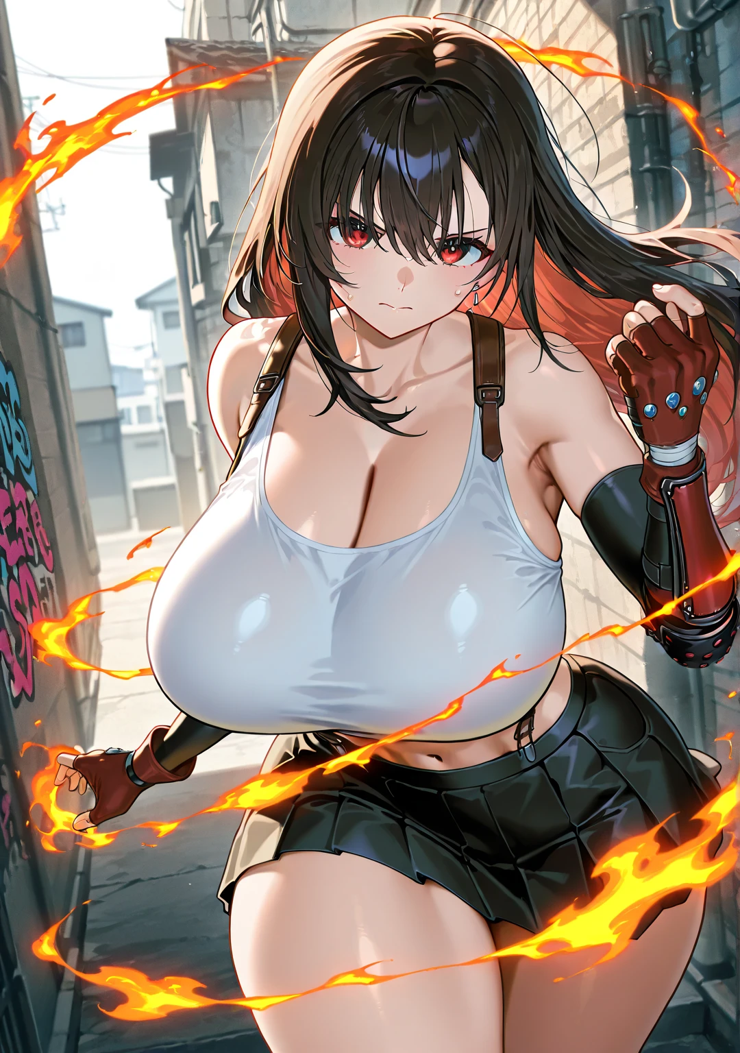 ((1 lady))、masterpiece, ultra-detailliert, 8k, hiquality, Top image quality, digitial illustration, Seductive Anime Girl, ((Combative posing:1.4)), ((heavy weapons:1.4, armament:1.3))、((dynamism:1.3))、((dynamic angle:1.2))、((Hover effect:1.4)), Glossy realistic skin texture、shiny skin、seductive smile、Meticulously drawn hair, Meticulously drawn eye, Being in battle field、appearance Splash paint background in colors, ((latex micro bikini:1.3 crop top:1.3))、((cleavage:1.3))、((crop top navel))、((highleg:1.3))、((huge breasts:1.3))、((huge hip:1.3))、((thick thighs))、curvy、((collarbone))、((cameltoe))、Sharp Focus, Precise human body structure、Smooth texture