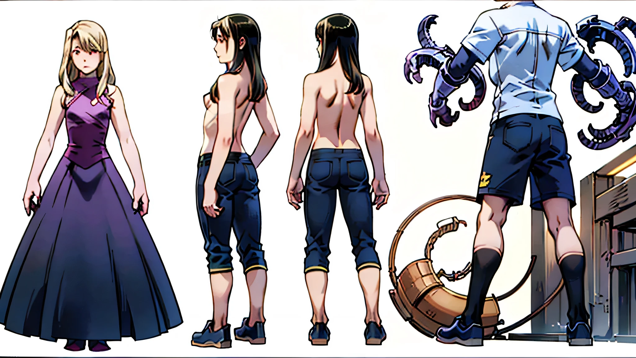 dal, beautiful, masterpiece, best quality, perfect lighting, reference sheet, model sheet, simple background, (masterpiece, best quality, high quality, highres, ultra-detailed),