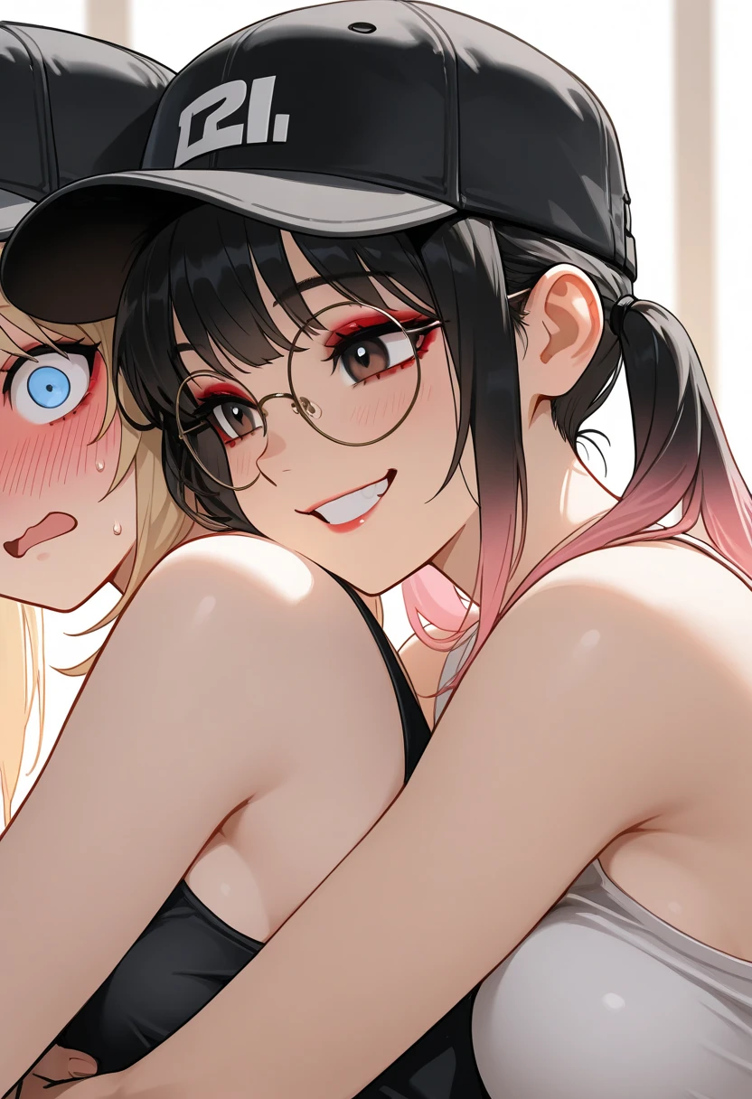 score_9, score_8_up, score_7_up,  score_6_up, 
2girls, bikini, haruno_sakura, hyuuga_hinata, breasts press, horny