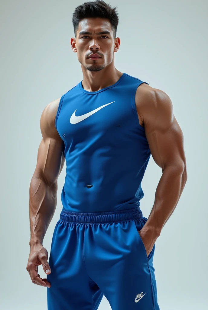 (masterpiece,  best quality:1.2),  man,  solo,  1boy,  smirk,  short hair,  medium shot,  ((bara,  muscular,  sleeveless shirt)),  waterfall,  hands behind head,  inside river,  wet skin,  pants,  park (depth of field:1.1),  ,  photo of,  standing,  view from below,  sweaty skin,  masterpiece,  highness,  perfect face,  perfect picture,  detailed eyes,  sharp focus,  detailed view,  , Highly detailed,<lora:EMS-293498-EMS:1.000000>