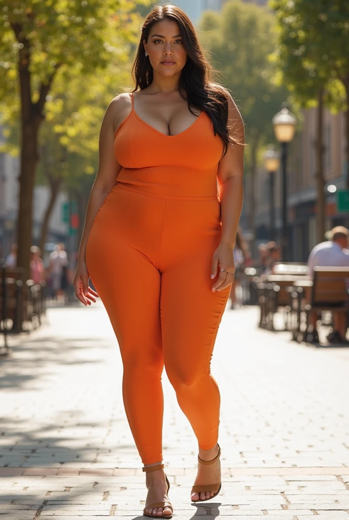 Woman showing her fat ass