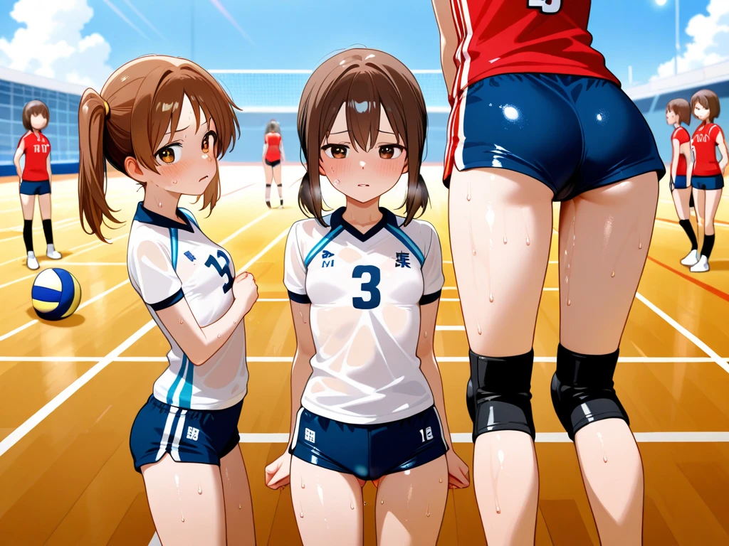Girls in the volleyball club