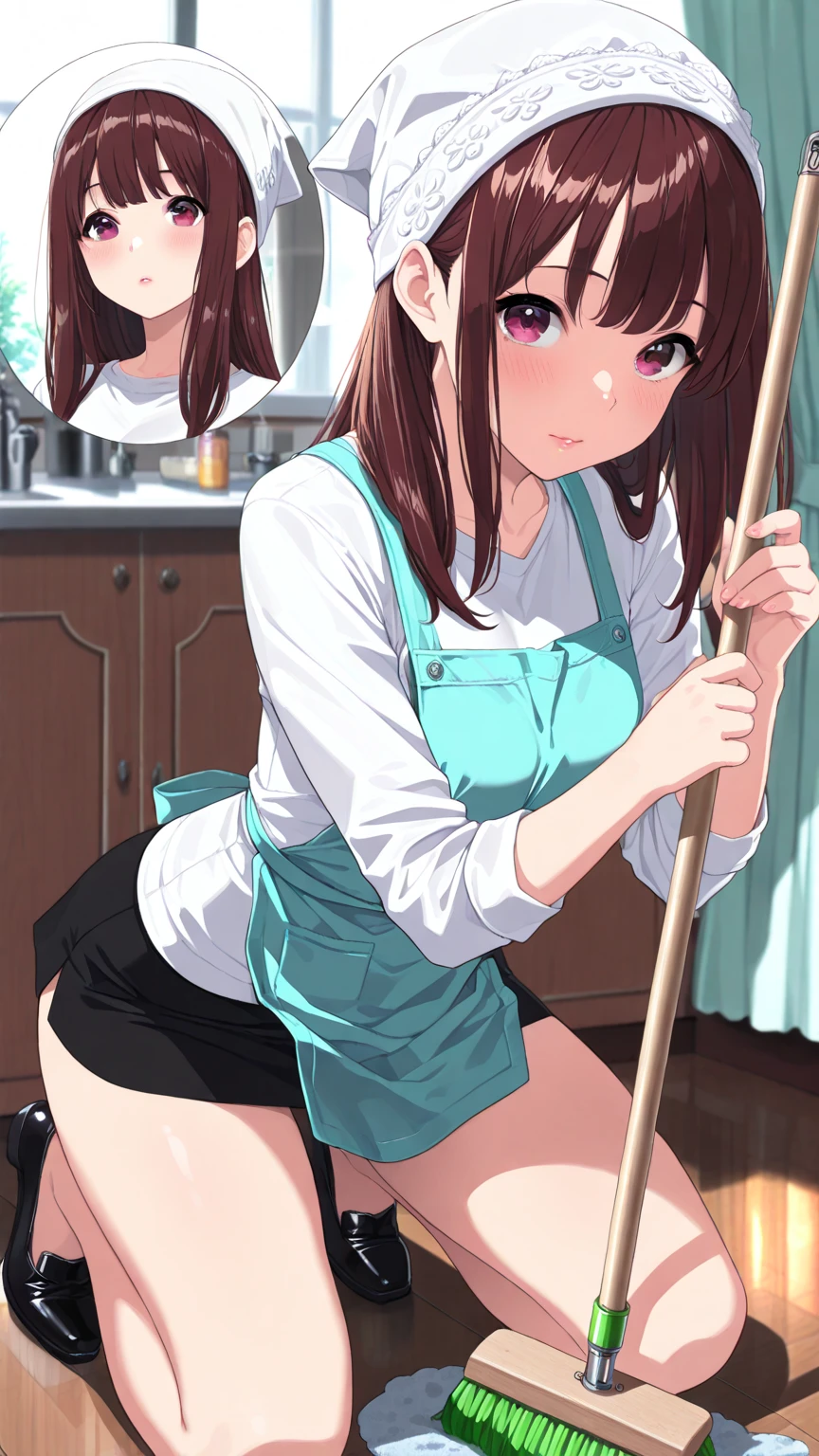 full body, barefoot, masterpiece, a beautiful schoolgirl, (fantasy refrigerator background), erotic photoshoot, a desk, from behind, schoolgirl uniform, shackles on legs, barefoot sole ,happy face, looking to the viewer, big open eyes, blush
