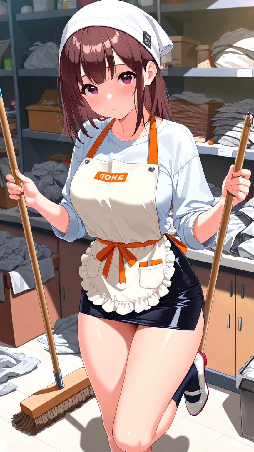 One girl, alone,
Anna Yamada, Long Hair, View your viewers,
smile,
Green apron,
erection, Big penis, Huge testicles, drooping testicles, cock sheath, Dark testicles, Pink penis,
Cafe,Perfect lighting,
8K, super detail, accurate, anatomically correct, high details, award winning