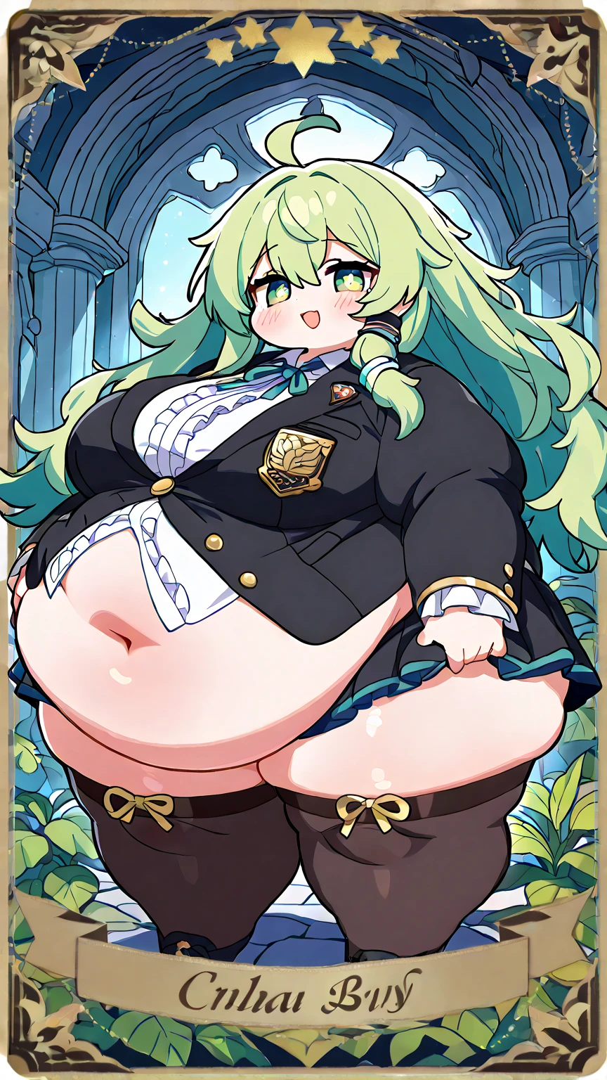 obese tanya degurechaff, uniforne miitar, obese , sorriso maligno, pequena estatura, olhos assassinos