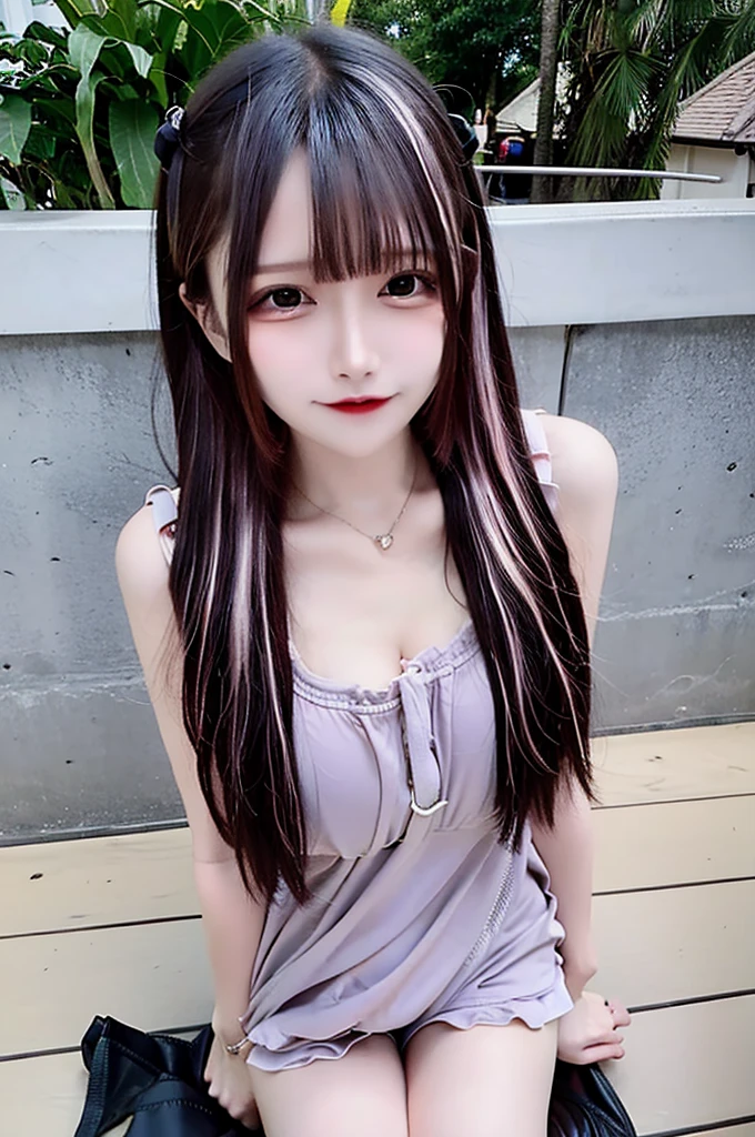 arafed asian woman with red hair and black dress posing for a picture, anime girl in real life, ulzzang, attractive anime girl, seductive anime girl, pretty anime girl, juri misaki, beautiful anime girl, pink twintail hair and cyan eyes, korean girl, sakimi chan, Yoshitomo Nara , blackpink jennie , blackpink Lisa , asian famale face , cute girl , Korean famale