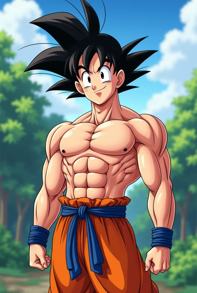 Goku wearing diaper