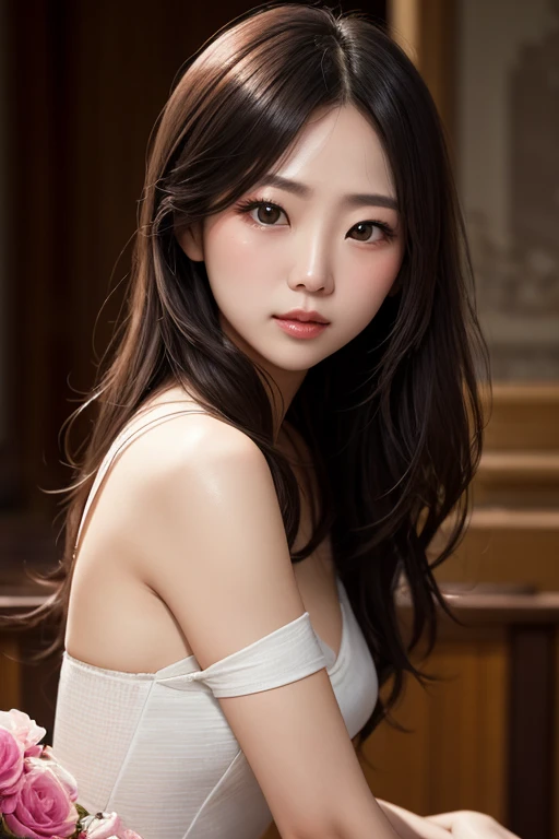 Best Quality, Masterpiece, Ultra High Resolution, (Realistic:1.8), Detailed Skin, (big breasts:1), 比基尼,