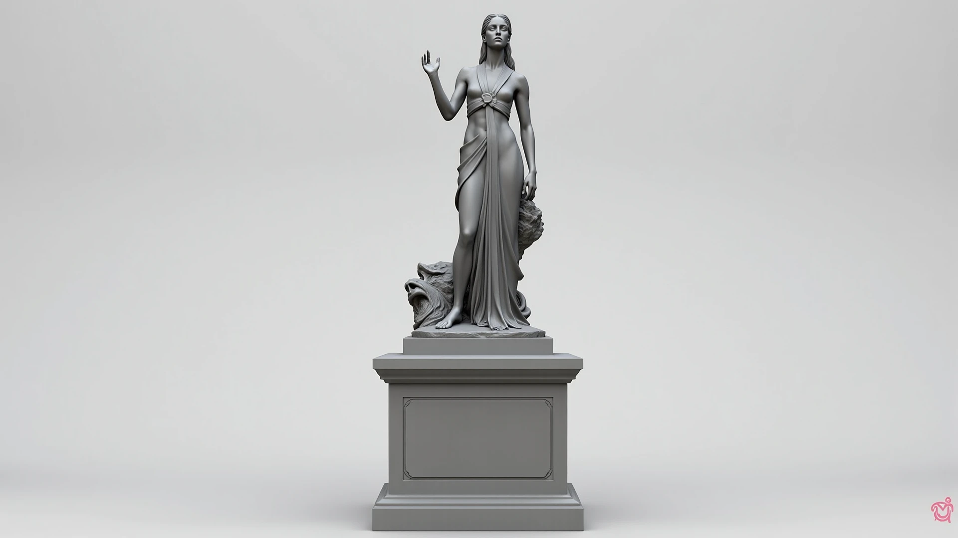 Marble texture sculpture