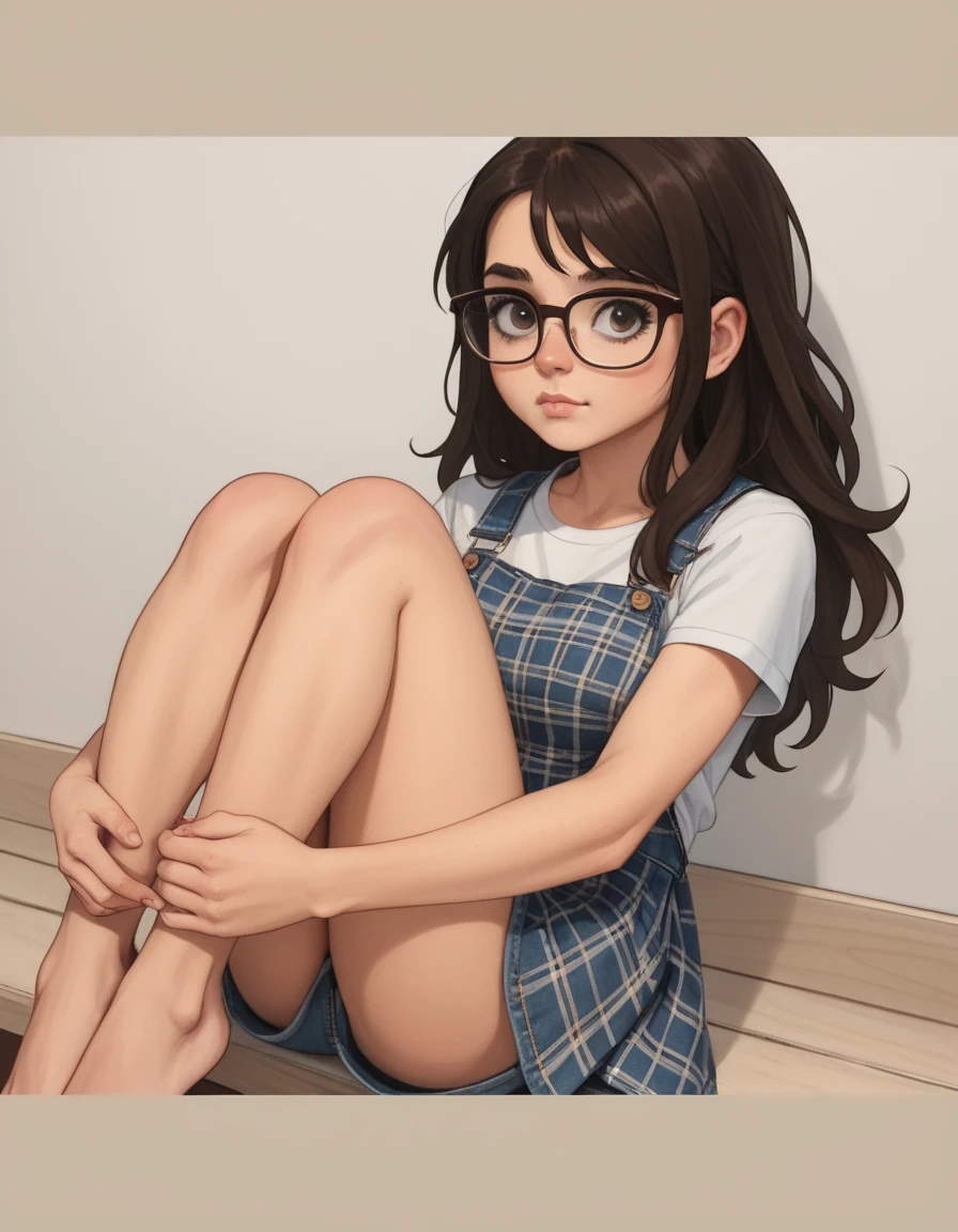 ((masterpiece)),((Highest quality)),((High resolution)),((Anatomical)),((Realistic)),((Detailed Description)),((Full body view)),((Perfect lighting)),((8K)),((cute)),((School classroom)),((Window)),((Sit at a desk)),(((((One little girl))),(((Lori))),(((neutral))),((8-year-old)),((Beautiful eyes)),((Baby Face)),((low length)),((Petite)),((Flat Chest)),((Seductive smile)),((Red cheeks)),(((Tank top))),(((bikeshorts))),(((Glasses))),(((1 backpack))),