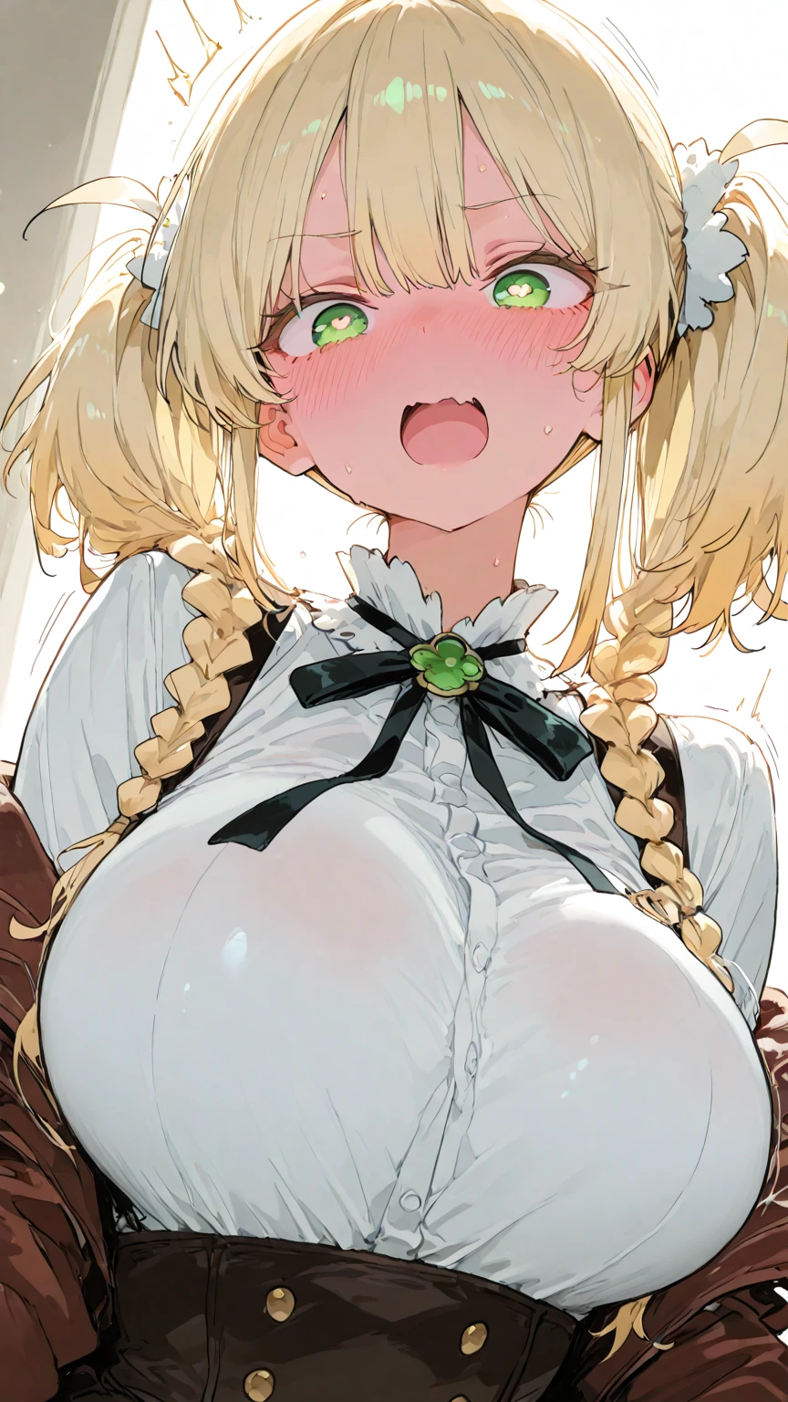 nsfw:1.5, Top quality, masterpiece, ultra high resolution, , (top quality, high resolution, 4K, detailed lighting, shaders, perfect anatomy, perfect proportions), eye of the beholder, (masterpiece, top quality) (top quality, 4K, 8K, high resolution, masterpiece: 1.2), highly detailed, (masterpiece: 1.3, top quality, ultra high resolution, ultra detailed), (top quality: 1.2), perfect eyes, perfect face, perfect lighting, (top quality, 4K, 8K, high resolution, masterpiece: 1.2), highly detailed, (top quality, 4K, 8K, high resolution, masterpiece: 1.5), highly detailed, masterpiece, top quality, ultra detailed, top quality, high resolution, 32K CG, very delicate and beautiful, illustration, high resolution, sharp focus, front lighting, glow, girl 1 person, solo, smiling, very beautiful and detailed anime face, very detailed eyes, ((masterpiece)), ((best quality)), (super detailed), ((cute)), cute, ((very detailed)), 4K, (8K), best quality, (best quality, 8K, 32k, masterpiece, super high resolution, very detailed, impressionistic:1.2), blurred background, (two arms) , (two legs), (four fingers and 1 thumb), Best quality , only one belly button, Bare shoulders.
(Beautiful woman). (Ruffled dirndl: 2). (Navy blue: 1.5). (Unbuttoned puff sleeve shirt: 1.0). (Ruffled apron: 1.2). (Garter belt: 1.2). (Looking at viewer: 1.6). (Beautiful face: 1.2). (Skirt lifted: 1.4). (Silky blonde: 1.6). (Braids: 1.3). (Headband: 1.8). (Bangs swept to the side, showing forehead: 1.7). (Blue eyes). (Sexy lips: 1.5). (Happy smile: 1.8). (Embarrassed: 1.2). (Topless: 1.8). (Breasts and nipples not covered: 1.5). (Small pink nipples: 1.4). (Large boobs: 1.9). (Full boobs: 1.7). (Nice breasts: 1.6). (Cleavage: 1.2). (Narrow waist). (Slender body). (Beautiful butt). (Realistic facial expression: 1.6). (Realistic skin texture: 1.6). (White choker: 1.3). (Necklace: 1.3). (Oktoberfest: 1.6). (Inside a store at night: 1.8). (Realistic background: 1).