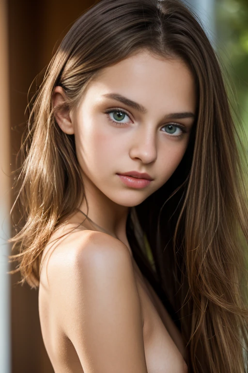 femme mains sur ses seins seins nue en étant sexy, Fille sexy aux yeux verts, sophie mudd, cheveux bruns et grands yeux, selfie une jeune femme, stunning tout le corps shot, yeux verts perçants, bel angle, pose attrayante, jolie fille, pose sexy, tout le corps picture, tout le corps, tout le corps shoot, déesse brune, Détails élevés ultra réaliste