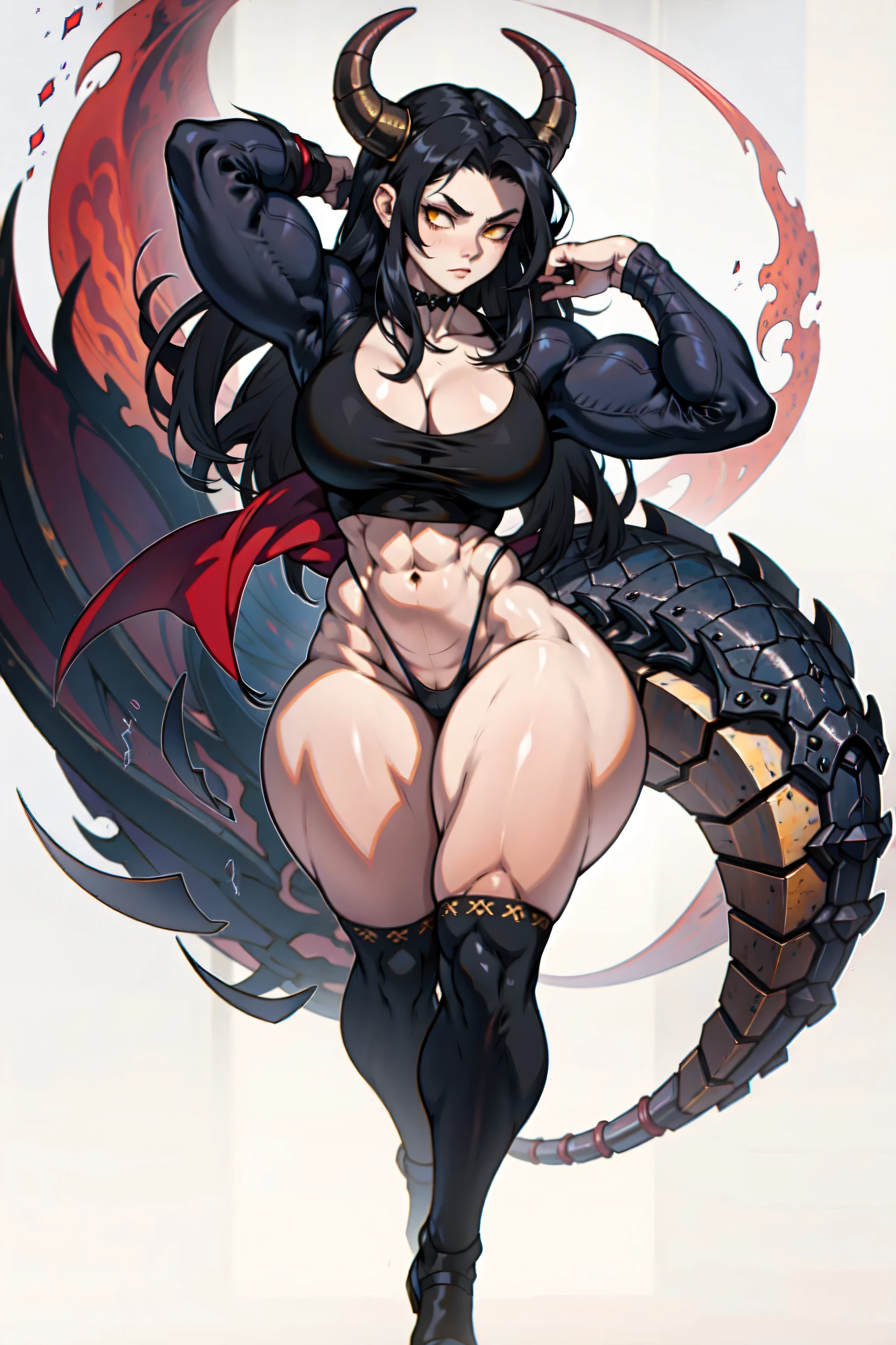 Centipede girl. Lamia Style. Her image color black. Black body and blue leg Centipede. Arabian dancer fashion. close-up girl. ruins.