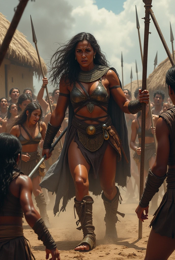 ((mejor calidad)), ((Obra maestra)), (detallado), Greek mythology, Ellos pueden, usando un casco, simbolizando su papel como diosa de la guerra. - Sosteniendo una lanza, su arma principal en la batalla. - Llevando un escudo, famoso adornado con la cabeza de Medusa. - Vestido con armadura, representando su aspecto guerrero. - Often depicted with an owl., symbolizing wisdom. - Postura elegante pero fuerte., reflecting her dual role as goddess of war and wisdom.. parado sobre una roca.