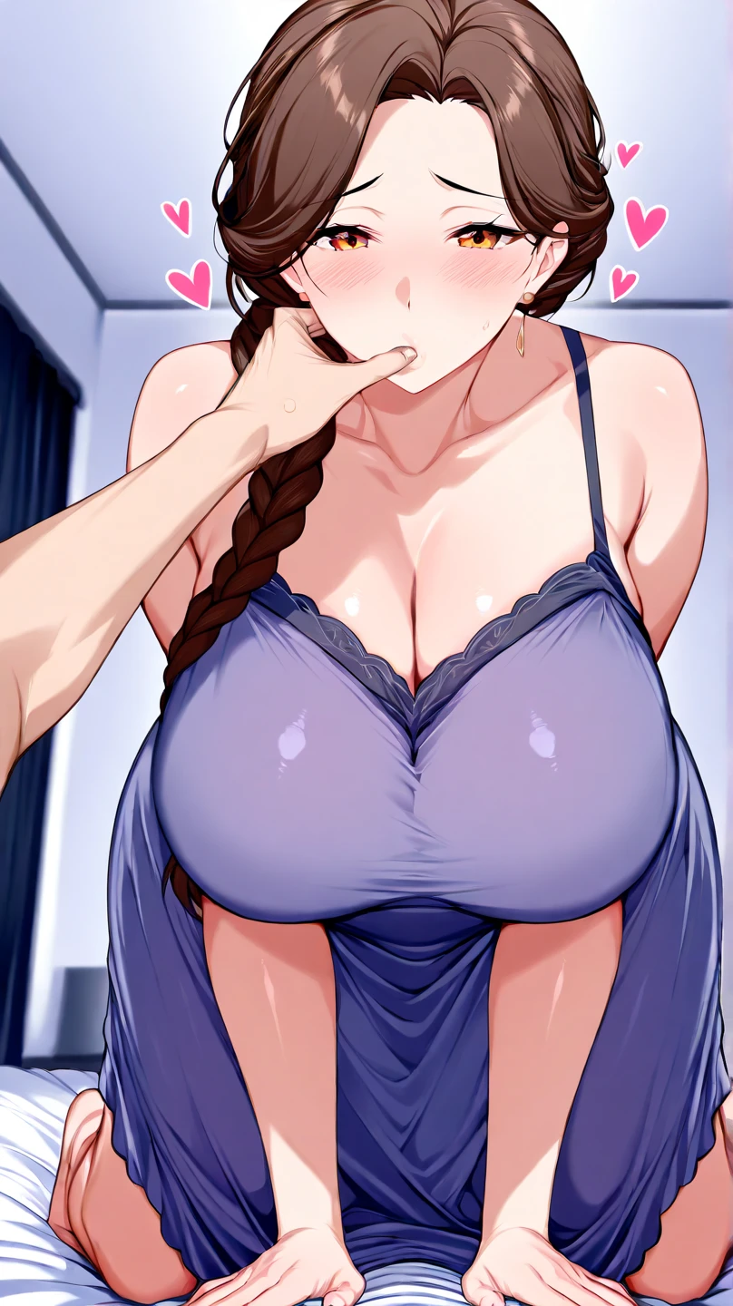 Photo of a mature malay female with saggy breasts (((lying on the bed))) inside (girl's bedroom), 40yo, busty body, tall body, (tanned skin), dimples, light, detailed face, (((fainted, closed eyes, open mouth, tongue out, spreading legs)), (((big breast, perfect breast, natural breast, G cup))), (((short hijab ,floral house dress))), (((body covered by semen, gapping vagina, vaginal juices)))

