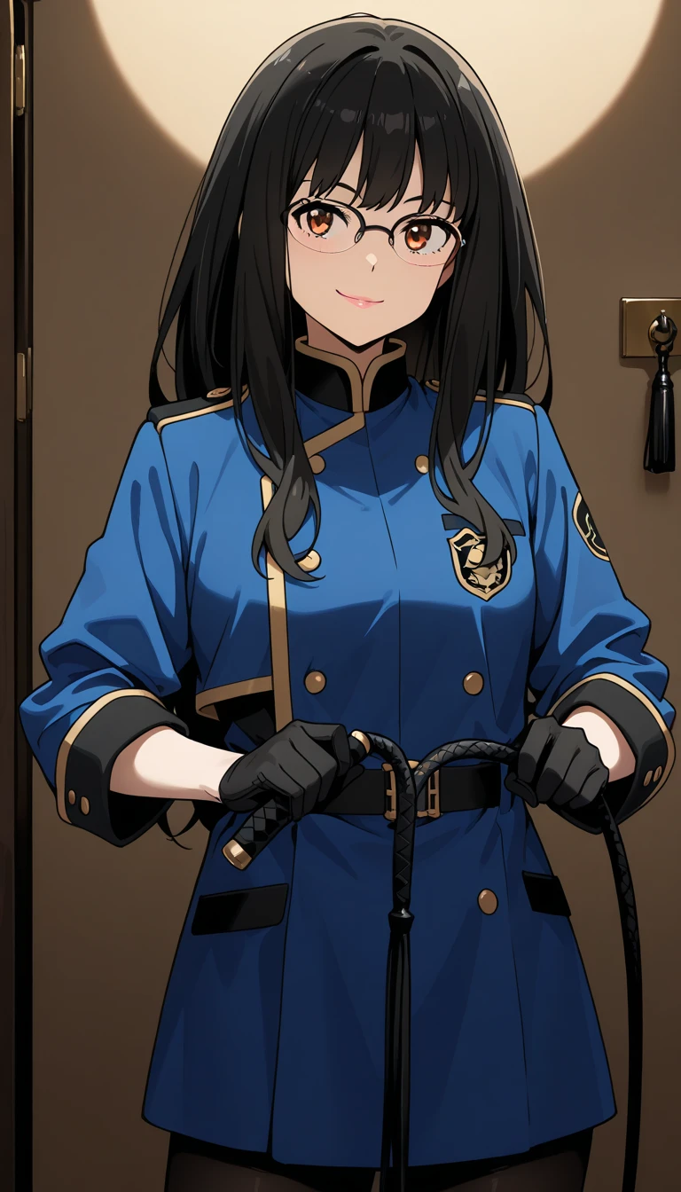 ((( masterpiece ))) ((( background : evil lair : high tech equipment : im a creepy room : a couple of guards ))) ((( dark blue hair,,long hair,blue eyes,pointy ears,elf: black skintight spy suit : bound to a chair : captured : serious : hands tied behind : leg tied )))