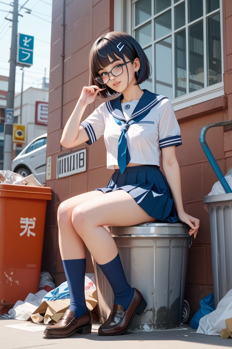 1 female、(super beautiful)、(beautiful face:1.5)、(detailed face)、thin abs、(Sidewalk with a busy road:1.2)、squat、troubled look、body facing the camera、(The shape of a woman's genitals is clearly visible)、(M-shaped spread legs:1.5)、(pee with your legs wide open:1.5)、(white panties:1.6)、(barefoot:1.4)、(wearing stiletto heels)、angle from below、(At SFW:1.1)highest quality,super detailed,masterpiece,realistic,Photoreal,bright lighting,2 girls、glasses, very beautiful 14 year old girl, (cute:1.2),薄いsmile, (brown eyes),(black hair),(ponytail),perfect shiny skin,perfect skin,((erotic,sexy and sexually explicit)),((Accurate needle with no discomfort)), small poor breasts,small breasts thin waist, look at the audience,((sailor suit)),((short sleeve uniform white shirt)),(blue tie),(blue mini pleated skirt),(((スカートをlift it yourself))),(lift it yourself),(((no panties)),((get up,spread across the legs)), socks, (black knee socks),(loafer shoes), (no real panties:1.2), written boundary depth, (view from below:1.3),
flat chest, High resolution, wallpaper, 8k, best lightでg, highly detailed illustrations, blush, g in embarrass, smile, open your mouth, Realistic open legs、((Really no panties)), crotch seam, dynamic pose, dynamic angle, thighs thighs thighs, short hair, thighs thighs thighs,, belly button, thighs, 白いthighs, cleavage, ((spread your legs wide:1.4)), cleavage、outdoors, Please sit down,delicate hands