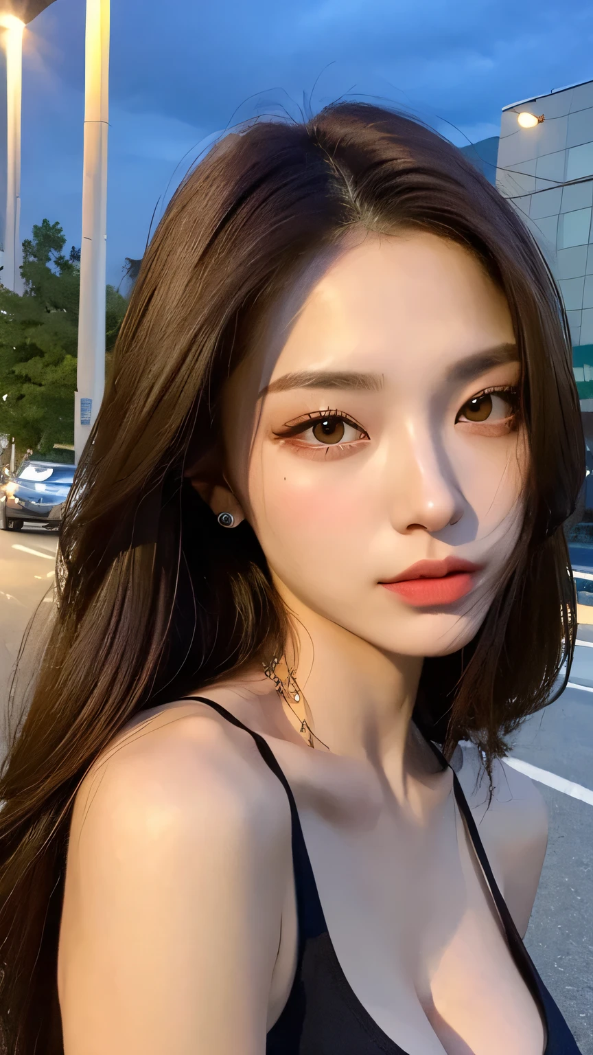 ((highest quality, 8K, masterpiece: 1.3)), sharp focus: 1.5, The beauty of fluorescent tops, shorts, Gorgeous gravure idol, pink eyeliner under the eyes,