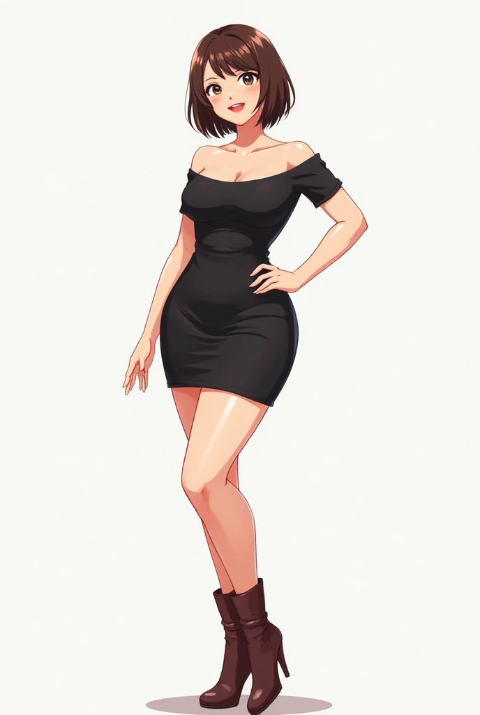 (best quality:1.4),(shiny skin), body focus, (cute face), masterpiece, ultrarealista, (((best quality))), illustration, ((Beautiful Finger)), , Beautiful body, Beautiful character design, ,perfect lighting, Colorful, Bright_Front_face_Lighting, ultra high res, highres, absurdres:1.2, bokeh:1.2, lens flare, (vibrant_color:1.2), (Beautiful, ??????????????:1.2), (thick thighs:1.1), THICK,
Female animated character, brown hair, mid-length wavy hair, big green eyes, pale skin, round face, gentle smile, kissing a banana, thin eyebrows, wearing a black top, silver necklace with a pendant, wrinkles, red lips, short hair , back view, big ??? view